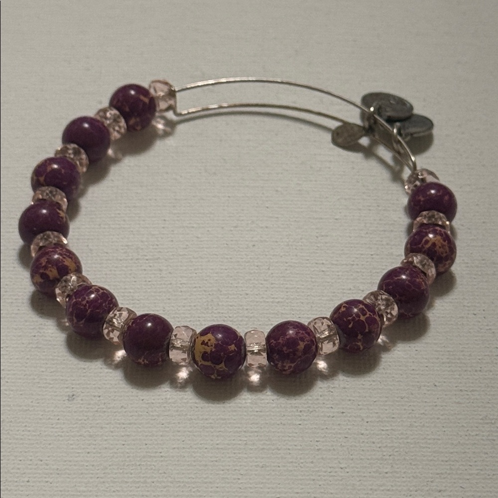 Alex and Ani Maroon and Pink Beaded adjustable Bracelet - Picture 8 of 8